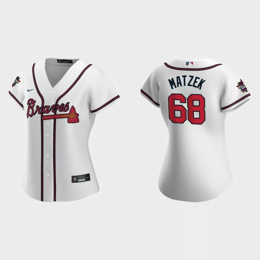 Women Atlanta Braves Tyler Matzek White 2021 MLB All-Star Game Replica Jersey