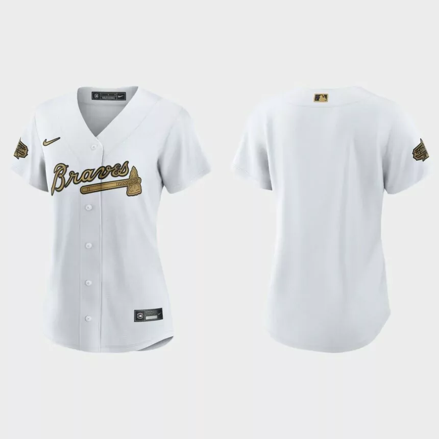 Women Atlanta Braves White 2022 MLB All-Star Game Replica Jersey