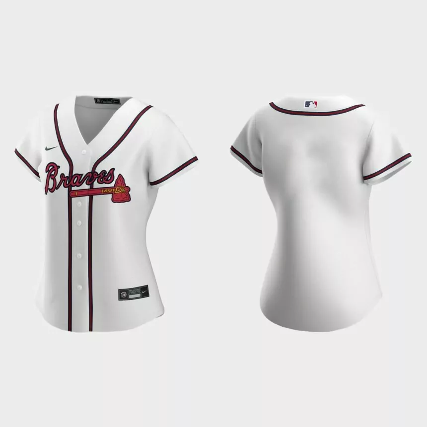 Women Atlanta Braves White Replica Jersey