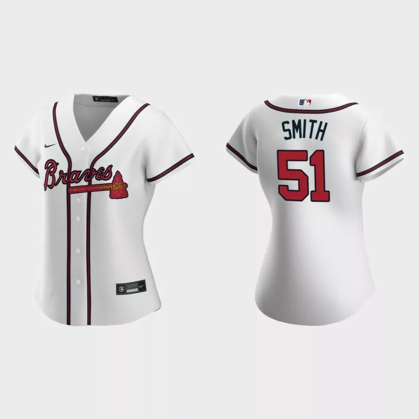 Women Atlanta Braves Will Smith White Replica Jersey