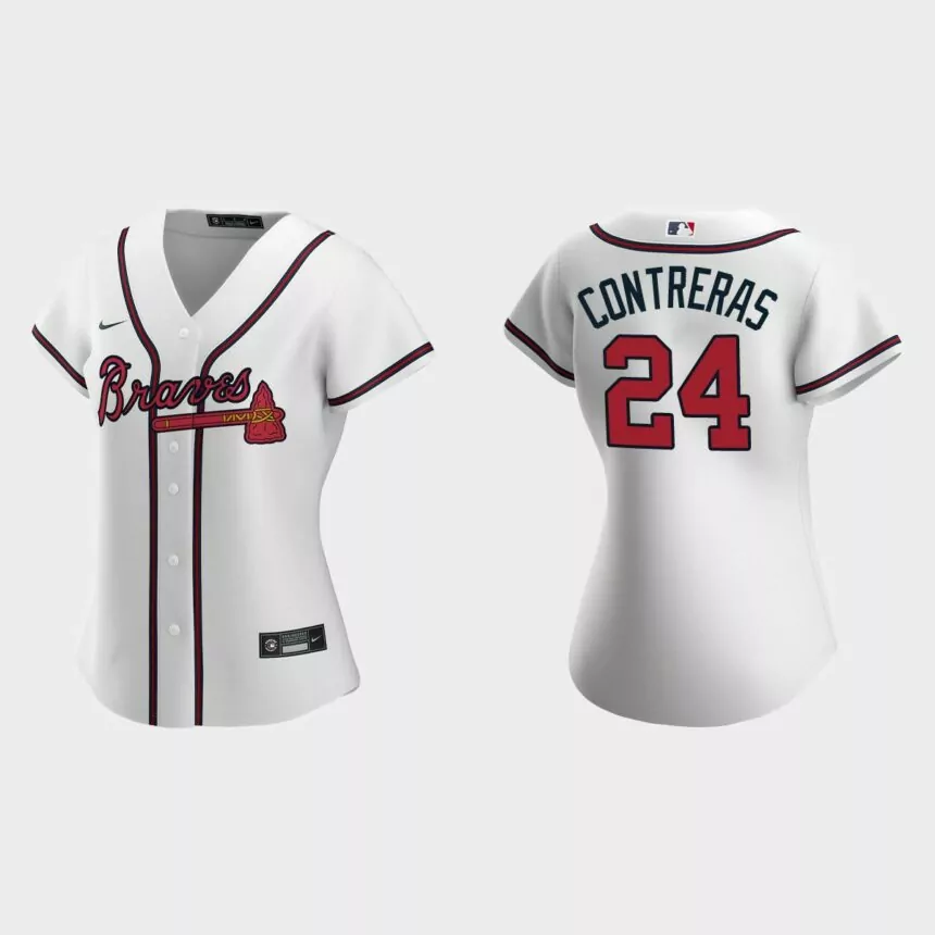 Women Atlanta Braves William Contreras White Replica Jersey