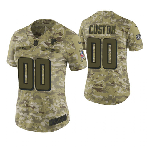 Women Atlanta Falcons Custom Camo 2018 Salute To Service Limited Jersey