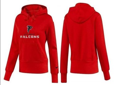 Women Atlanta Falcons Logo Pullover Hoodie-- (24)