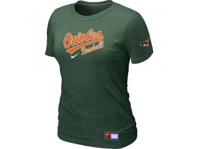 Women Baltimore Orioles NEW D.Green Short Sleeve Practice T-Shirt