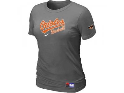 Women Baltimore Orioles NEW D.Grey Short Sleeve Practice T-Shirt