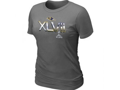 Women Baltimore Ravens 2012 Super Bowl XLVII On Our Way D.Grey T-Shirt