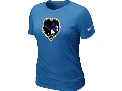 Women Baltimore Ravens Tean Logo L.blue T-Shirt