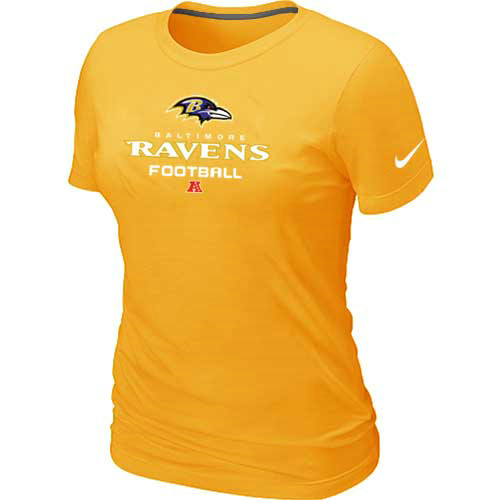 Women Baltimore Ravens yellow T-Shirt