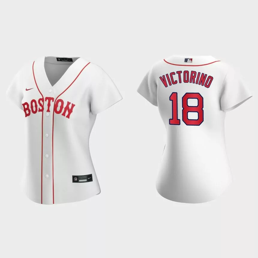 Women Boston Red Sox Shane Victorino White 2021 Patriots’ Day Replica Jersey