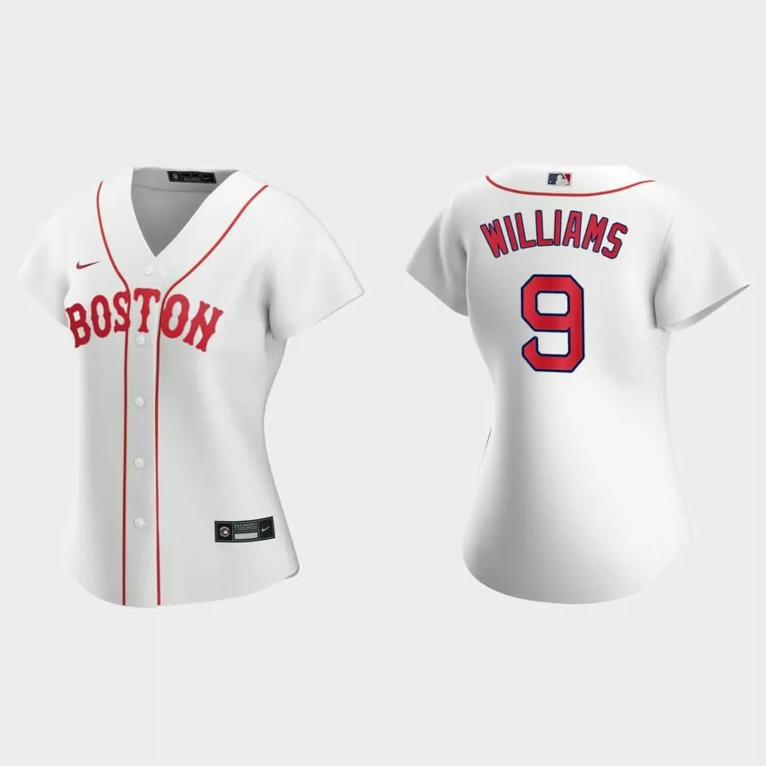 Women Boston Red Sox Ted Williams White 2021 Patriots’ Day Replica Jersey