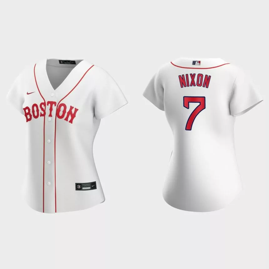 Women Boston Red Sox Trot Nixon White 2021 Patriots’ Day Replica Jersey