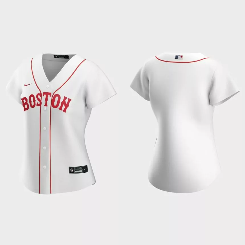 Women Boston Red Sox White 2021 Patriots’ Day Replica Jersey