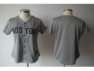 Women Boston Red Sox blank grey Jerseys