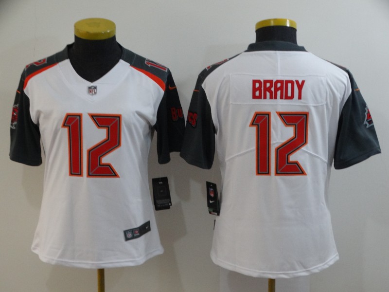 Women Buccaneers 12 Tom Brady White Women Vapor Untouchable Limited Jersey