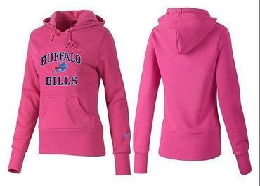 Women Buffalo Bills Logo Pullover Hoodie-- (18)