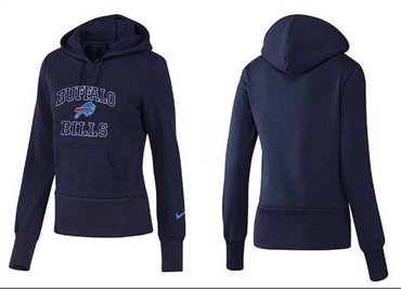 Women Buffalo Bills Logo Pullover Hoodie-- (19)