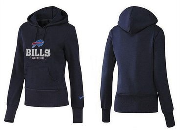 Women Buffalo Bills Logo Pullover Hoodie-- (38)