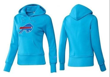 Women Buffalo Bills Logo Pullover Hoodie-- (4)
