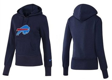 Women Buffalo Bills Logo Pullover Hoodie-- (9)