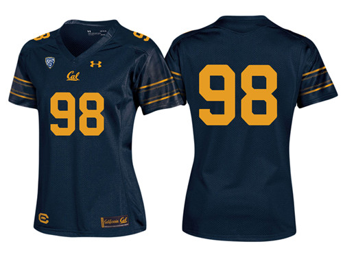 Women California Golden Bears Navy PAC-12 College Football New-Look Home Jersey1