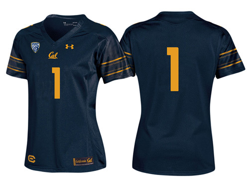 Women California Golden Bears Navy PAC-12 College Football New-Look Home Jersey13