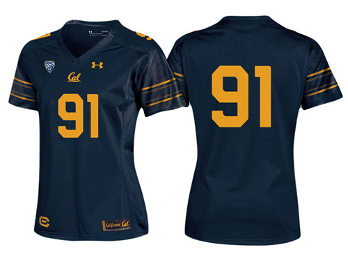 Women California Golden Bears Navy PAC-12 College Football New-Look Home Jersey3