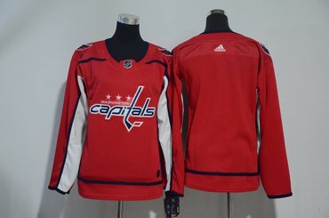 Women Capitals Blank Red Women Adidas Jersey