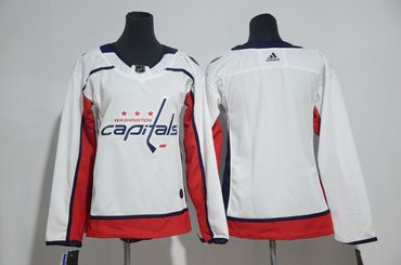 Women Capitals Blank White Women Adidas Jersey