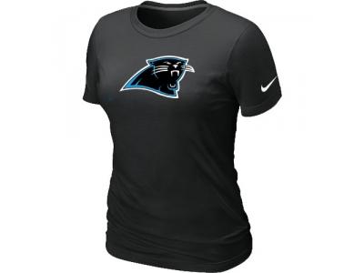 Women Carolina Panthers Black Logo T-Shirt
