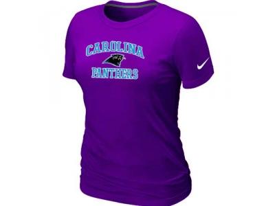 Women Carolina Panthers Heart & Soul Purple T-Shirt