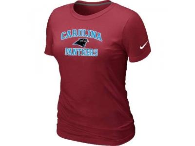 Women Carolina Panthers Heart & Soul Red T-Shirt