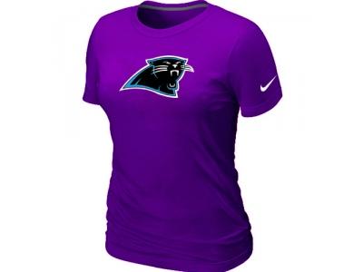 Women Carolina Panthers Purple Logo T-Shirt