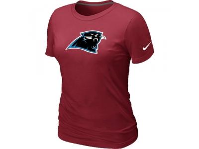 Women Carolina Panthers Red Logo T-Shirt