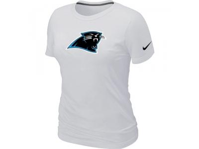 Women Carolina Panthers White Logo T-Shirt