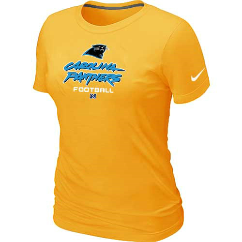 Women Carolina Panthers Yellow T-Shirt