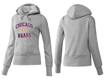 Women Chicago Bears Logo Pullover Hoodie-- (16)