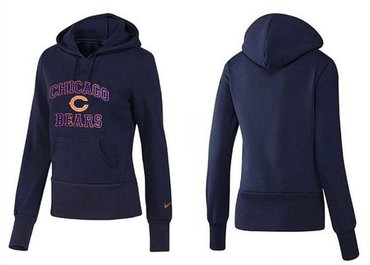 Women Chicago Bears Logo Pullover Hoodie-- (19)