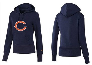 Women Chicago Bears Logo Pullover Hoodie-- (9)