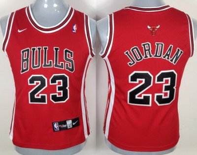 Women Chicago Bulls 23 Michael Jordan Red NBA Jerseys