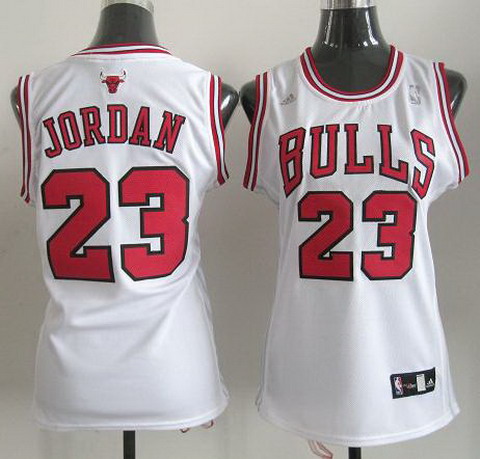 Women Chicago Bulls 23 Michael Jordan White Revolution 30 Swingman Jerseys