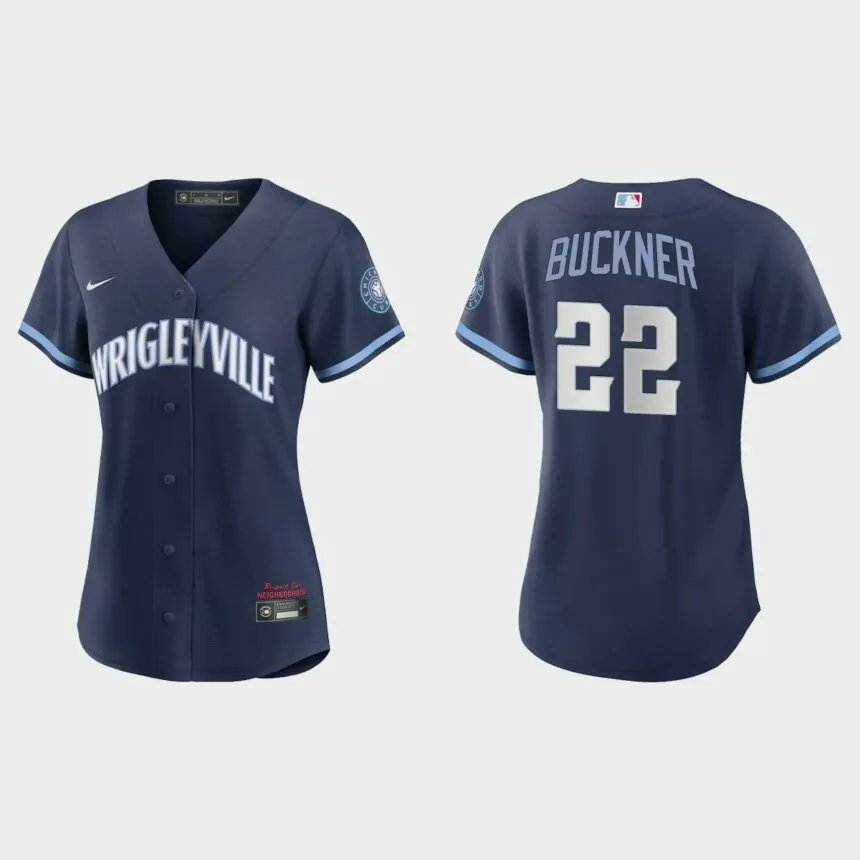 Women Chicago Cubs Bill Buckner Navy 2021 City Connect Replica Jersey
