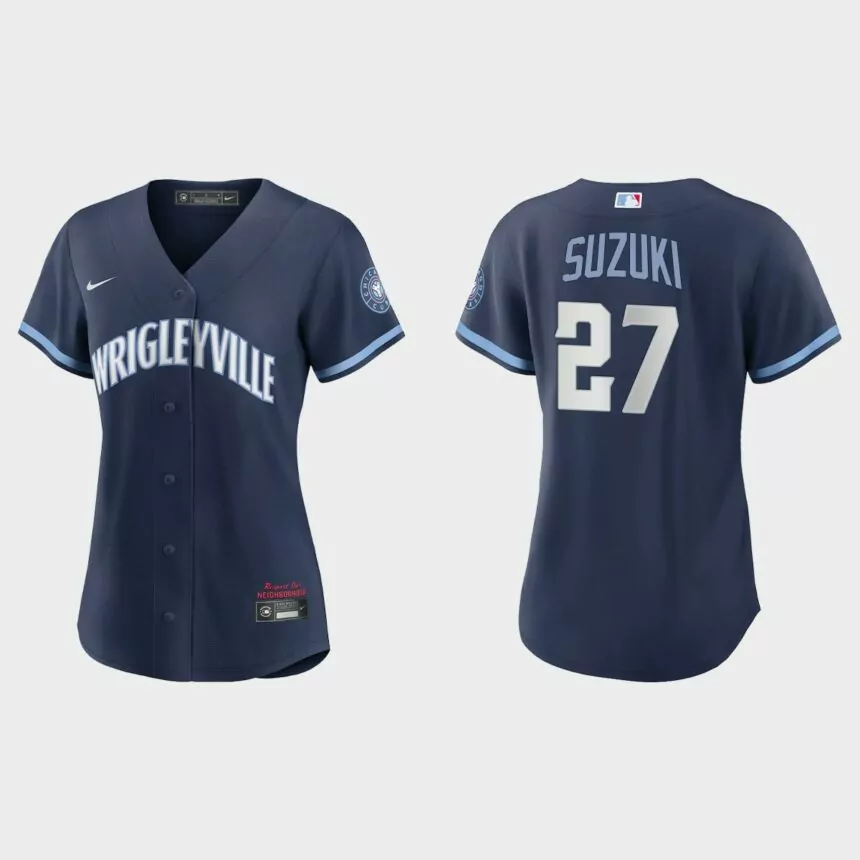 Women Chicago Cubs Seiya Suzuki Navy City Connect Replica Jersey