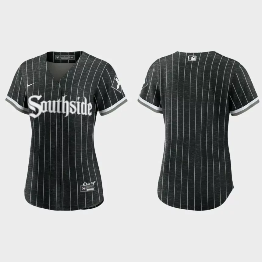 Women Chicago White Sox Black 2021 City Connect Replica Jersey
