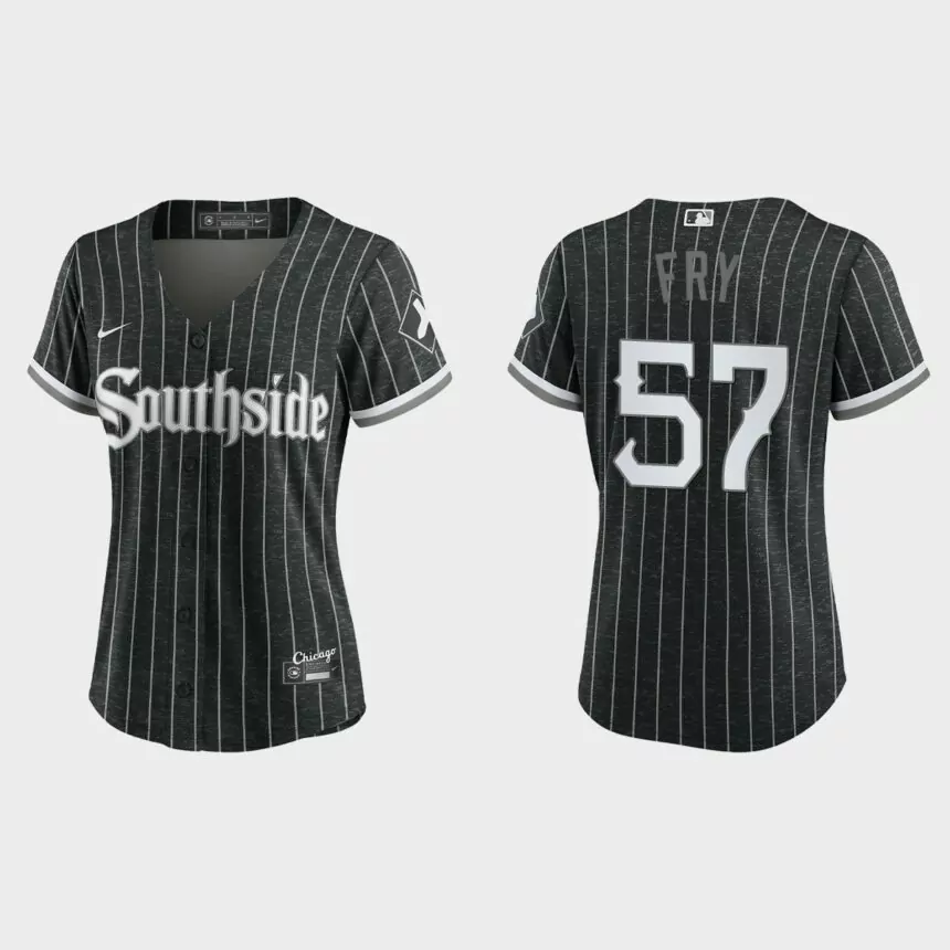 Women Chicago White Sox Jace Fry Black 2021 City Connect Replica Jersey