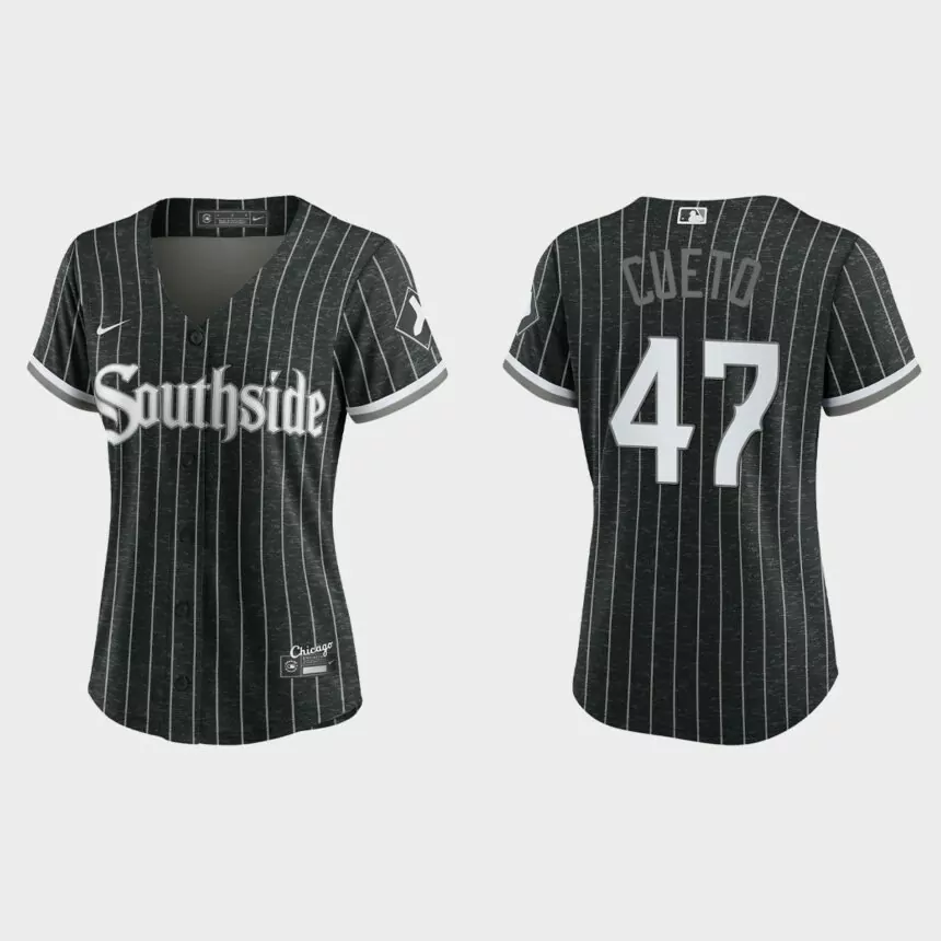 Women Chicago White Sox Johnny Cueto Black City Connect Replica Jersey