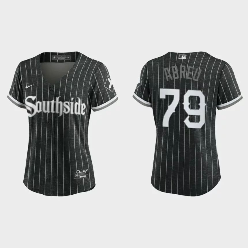 Women Chicago White Sox Jose Abreu Black 2021 City Connect Replica Jersey