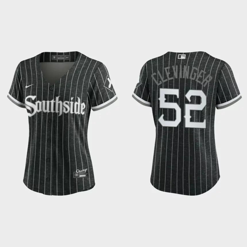 Women Chicago White Sox Mike Clevinger Black City Connect Replica Jersey