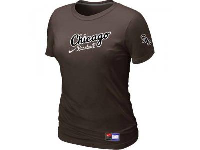 Women Chicago White Sox NEW Brown Away Practice T-Shirt