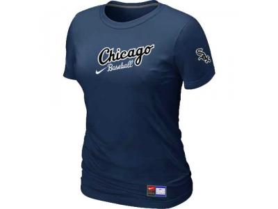 Women Chicago White Sox NEW D.Blue Away Practice T-Shirt