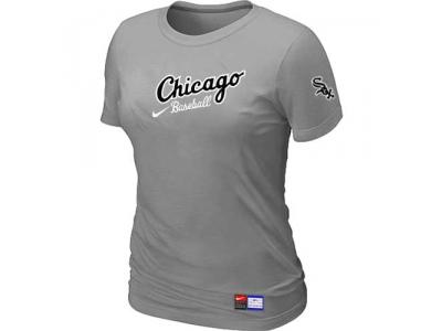 Women Chicago White Sox NEW L.Grey Away Practice T-Shirt